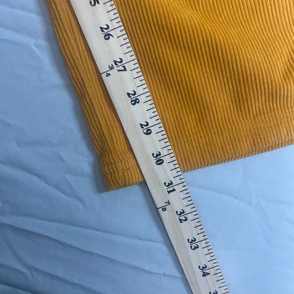 NWT MNML Yellow Corduroy 34 x 30 Strapped Carpenter Work Pants Y2K Utility - Picture 10 of 11